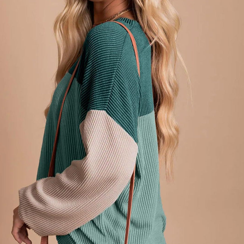 Women's Comfy Color-blocking Top