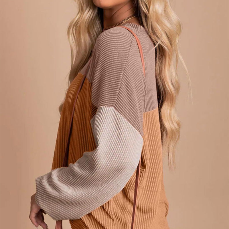 Women's Comfy Color-blocking Top