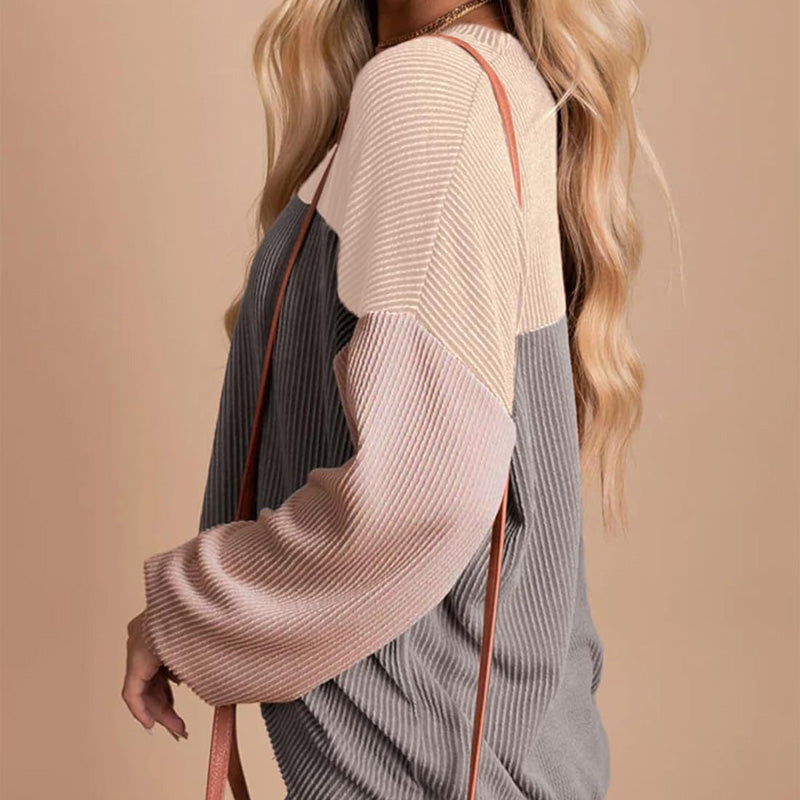 Women's Comfy Color-blocking Top