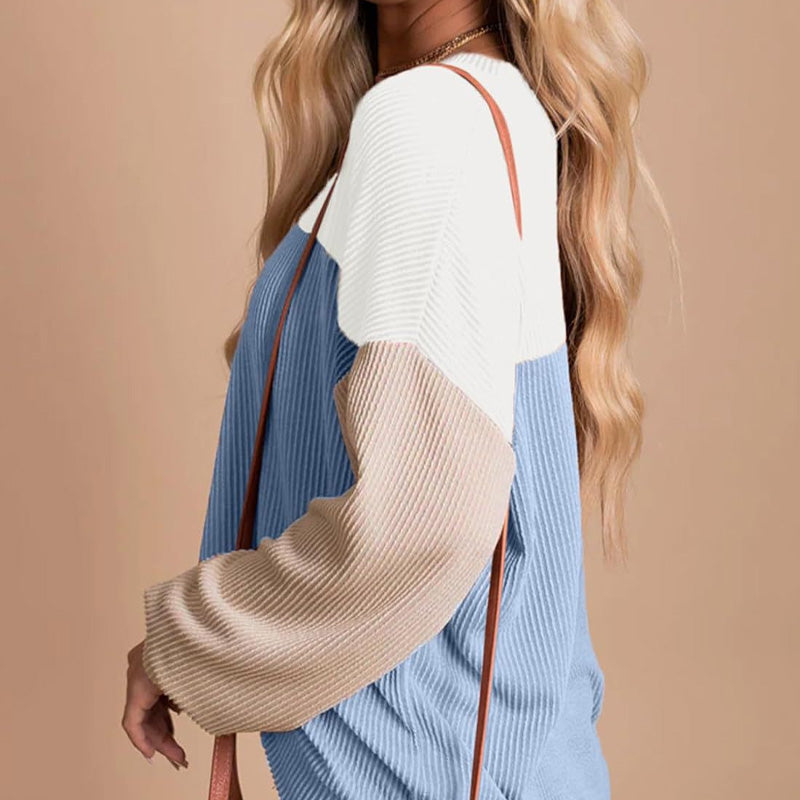 Women's Comfy Color-blocking Top