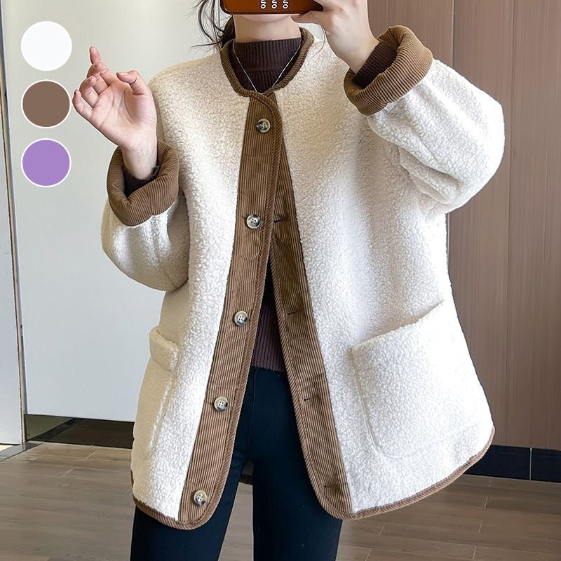 Solid Button Down Coats with Pockets(50% OFF)