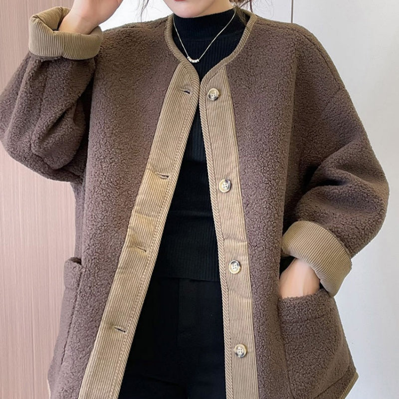 Solid Button Down Coats with Pockets(50% OFF)