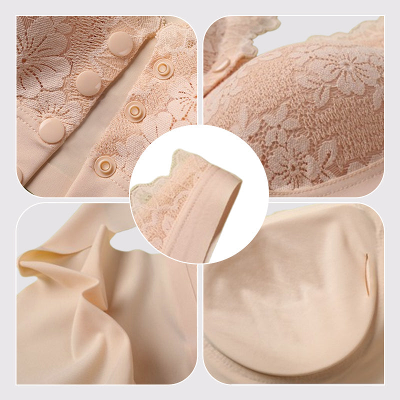 💕Buy 2 get 1 free-3PCS🥰Women's Wide-Strap Wire-Free Front Closure Bra