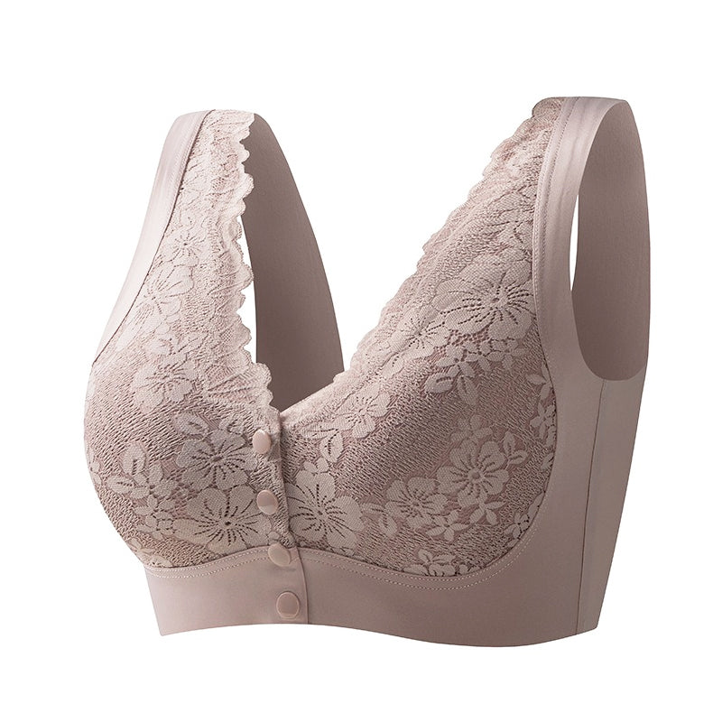 💕Buy 2 get 1 free-3PCS🥰Women's Wide-Strap Wire-Free Front Closure Bra