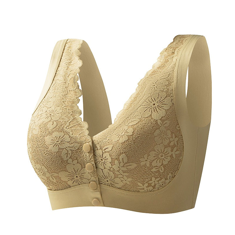 💕Buy 2 get 1 free-3PCS🥰Women's Wide-Strap Wire-Free Front Closure Bra