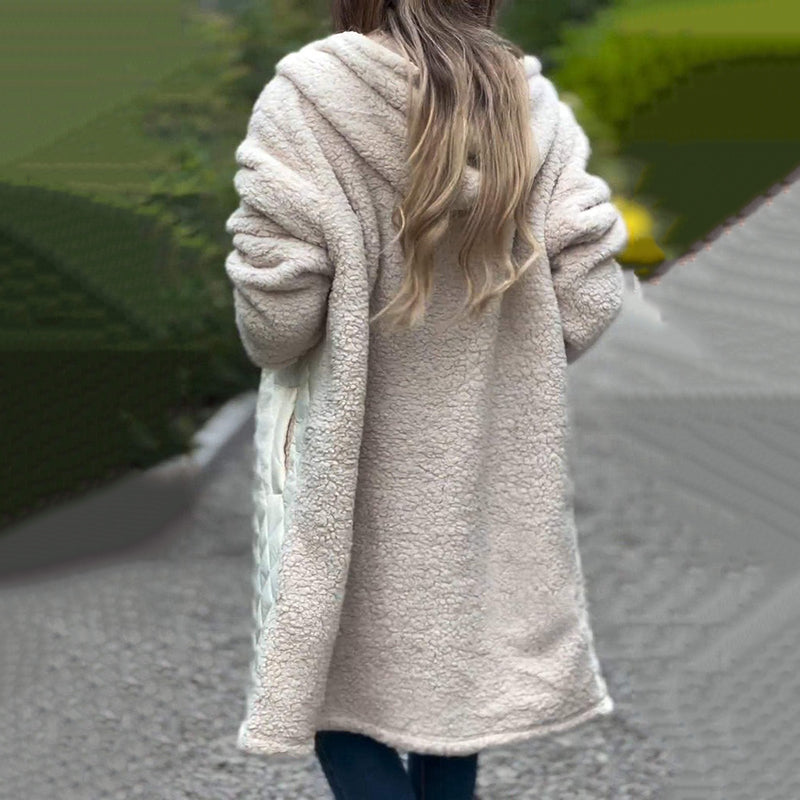 Now enjoy 49% discountš„ Women's Cozy Quilted Sherpa Coat with Hood