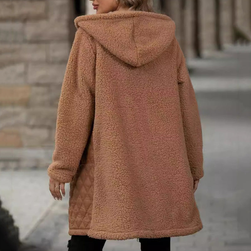 Now enjoy 49% discountš„ Women's Cozy Quilted Sherpa Coat with Hood