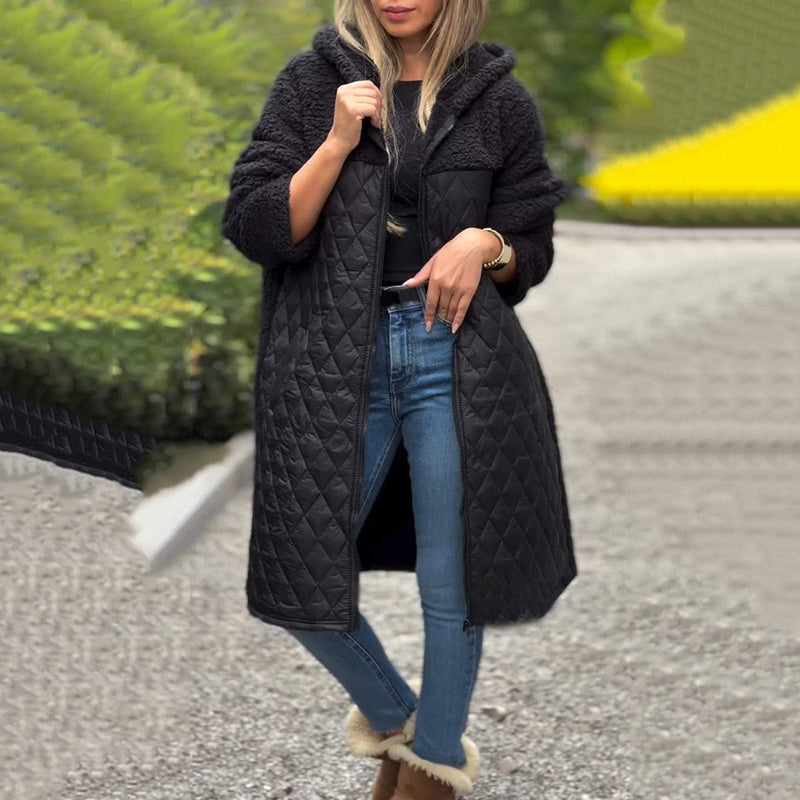 Now enjoy 49% discountš„ Women's Cozy Quilted Sherpa Coat with Hood