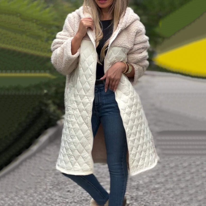 Now enjoy 49% discountš„ Women's Cozy Quilted Sherpa Coat with Hood