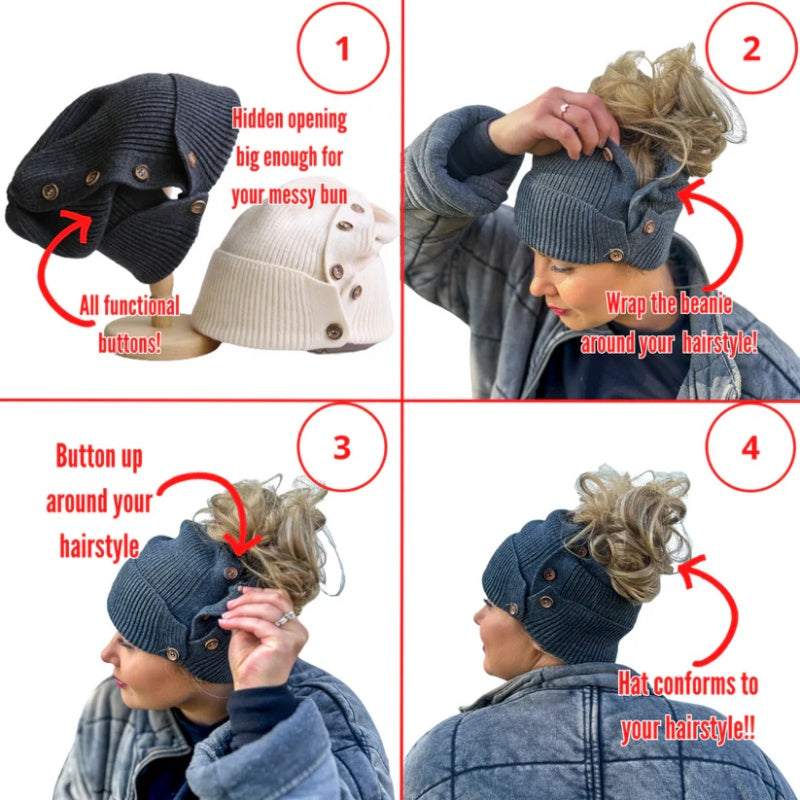 🔥Limited Time 50% Off 🔥Button urine cap - always showcase your hairstyle and protect your hair