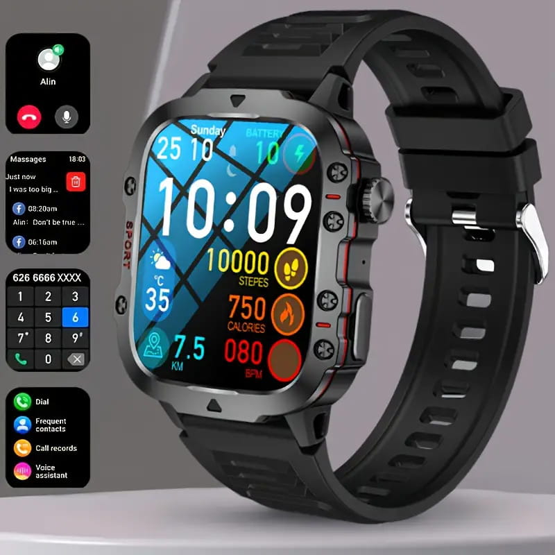 📣💧Waterproofing Ultimate Outdoor Companion⌚ Rugged Outdoor Smart Watch - 100+ Sports Modes