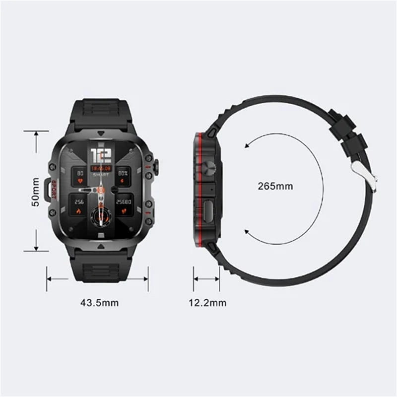 📣💧Waterproofing Ultimate Outdoor Companion⌚ Rugged Outdoor Smart Watch - 100+ Sports Modes