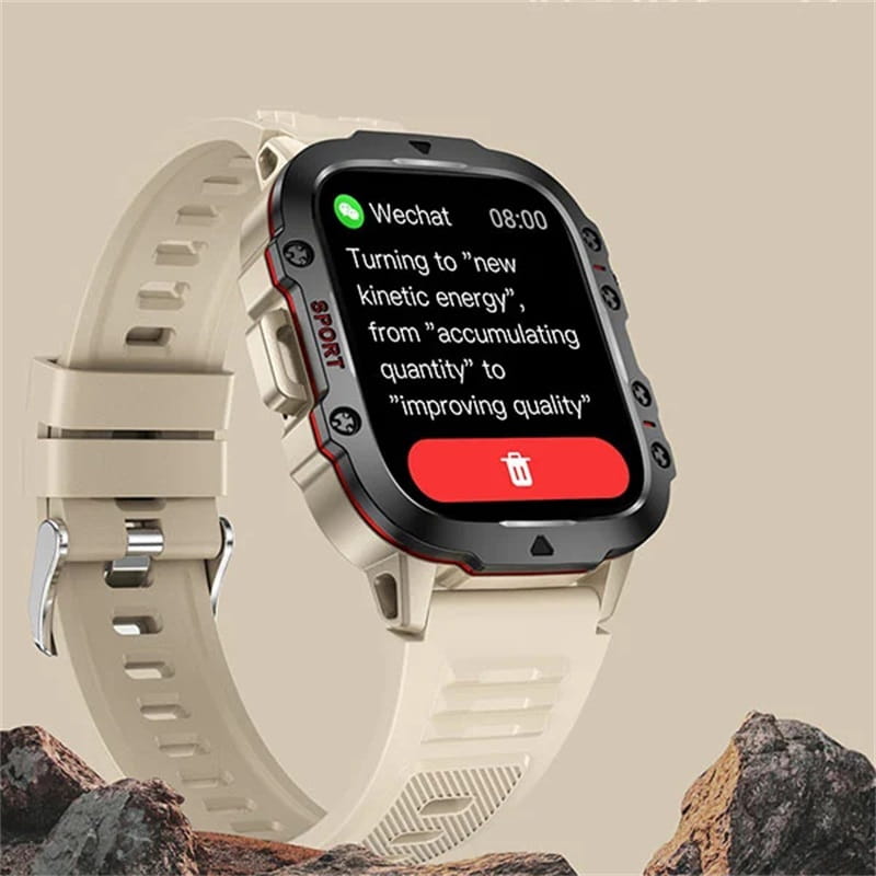 📣💧Waterproofing Ultimate Outdoor Companion⌚ Rugged Outdoor Smart Watch - 100+ Sports Modes
