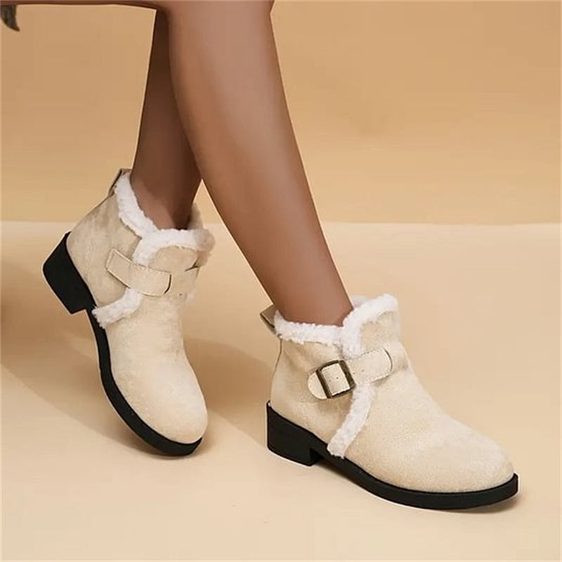 Women's Winter Warm Chunky Ankle Boots