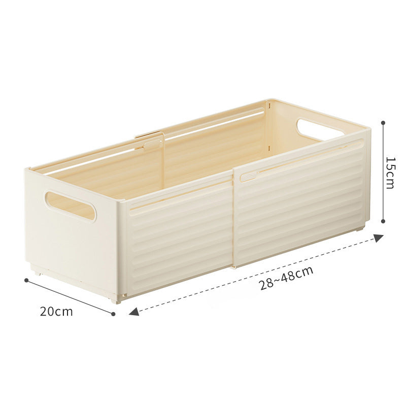 Retractable Plastic Storage Bin with Handles