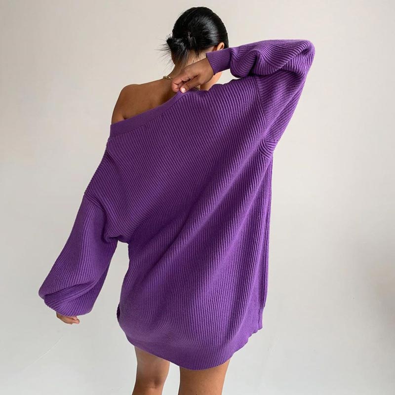 Women’s Casual Loose V-neck Button Knitted Cardigan