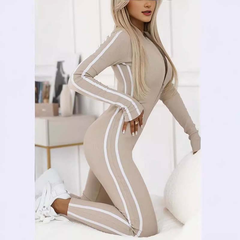 🔥Big price reduction!🔥Women's Sporty Zip-Up Long-Sleeve Jumpsuit - Sporty to Chic in 1 Zip! 🌸 Gym & Street Ready