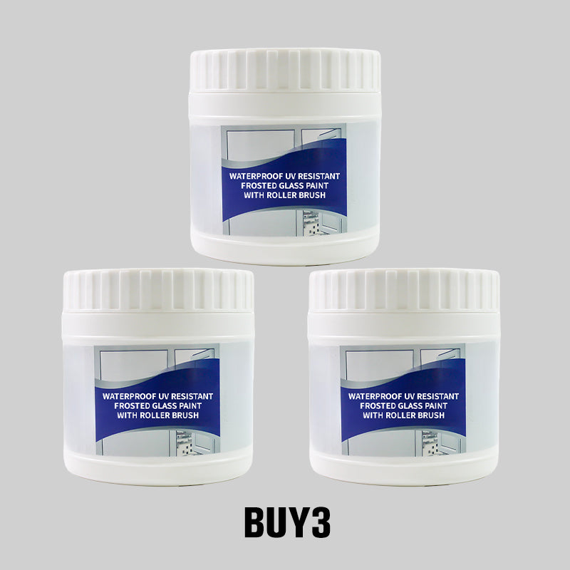 🔥Buy 2 Get 1 Free🔥Waterproof UV Resistant Frosted Glass Paint with Roller Brush