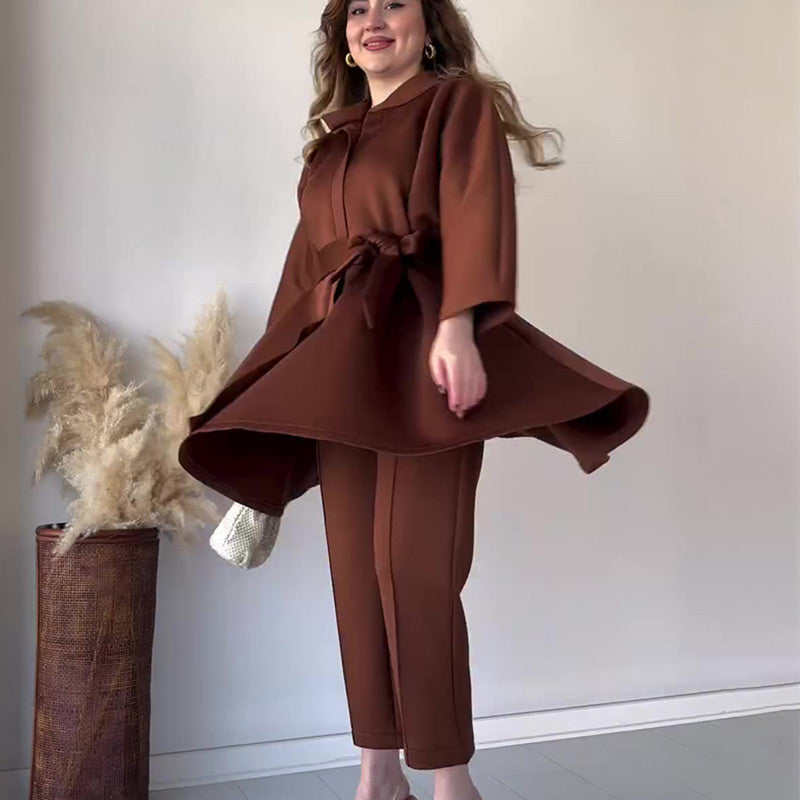 ✨Get 47% off💖Women's Elegant Solid Top & Pants Two-Piece Set