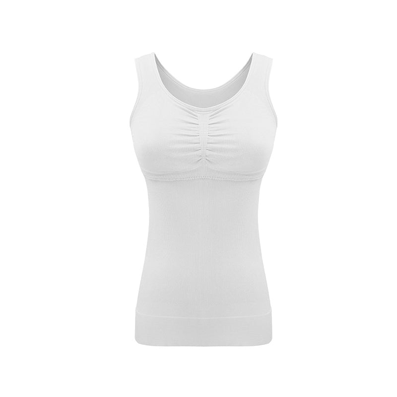 Women's Seamless Tank Top with Built-In Bra