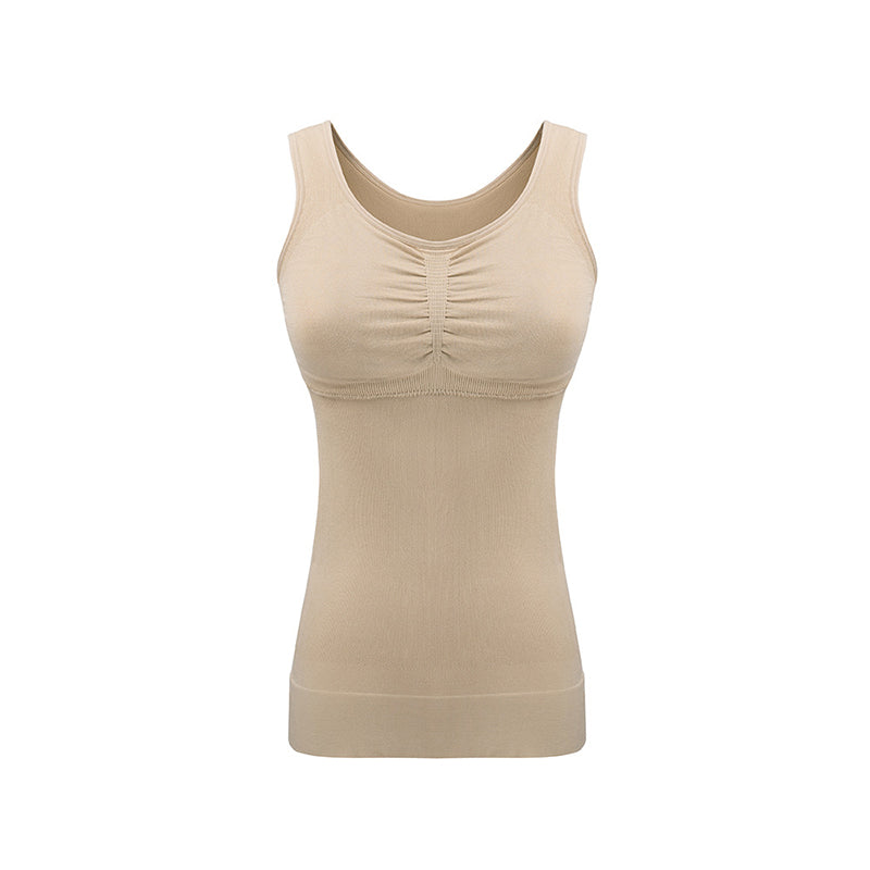 Women's Seamless Tank Top with Built-In Bra