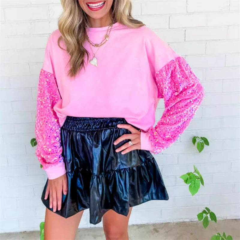 🎅Christmas Pre-sale🎁Women’s Loose Fit Sequin Sweatshirt