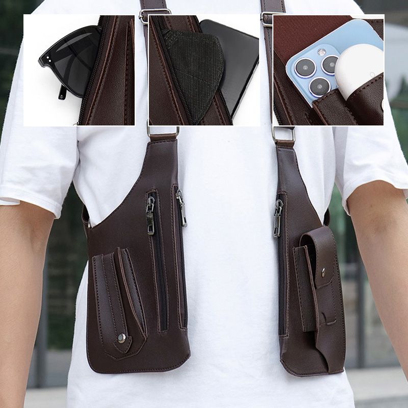 49% OFF🎒Men's Anti-Theft Multi-Pocket Double-shoulder Tactical Bag