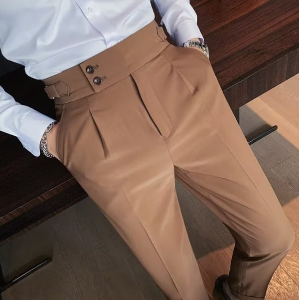 ✨Men's Solid Color Straight Casual Trousers