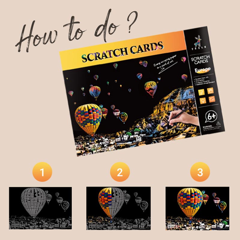 🧠4pcs Creative Scratch Paintings Set with Tool(🚀55%OFF)