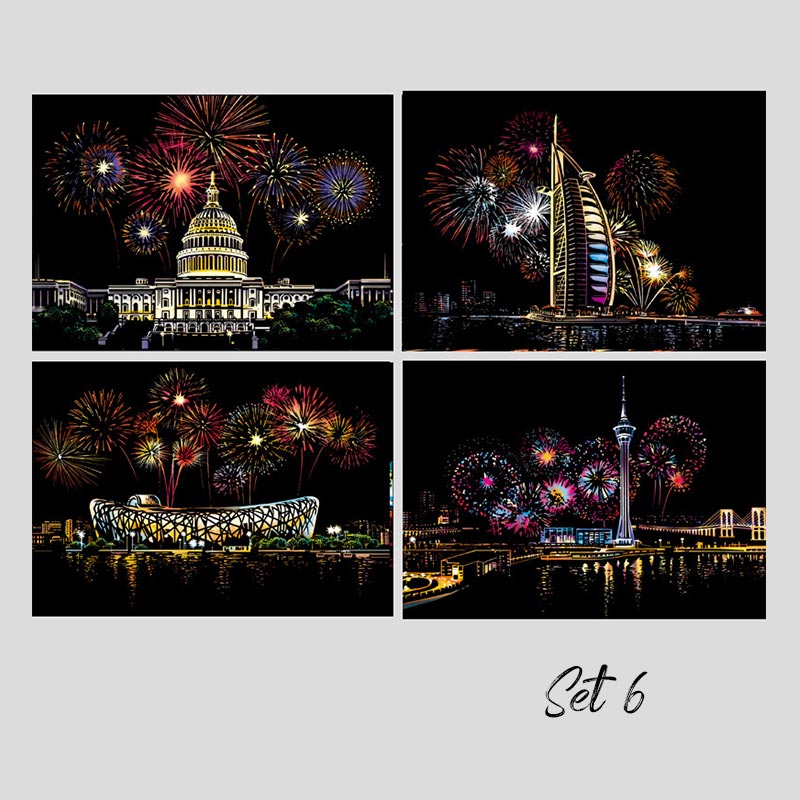 🧠4pcs Creative Scratch Paintings Set with Tool(🚀55%OFF)