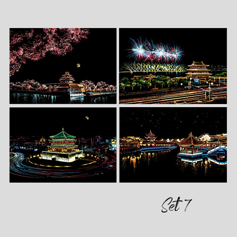 🧠4pcs Creative Scratch Paintings Set with Tool(🚀55%OFF)