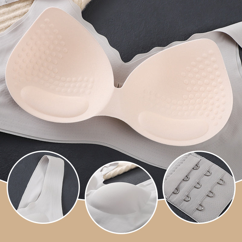 Wire-Free Seamless Bra with Detachable Pads