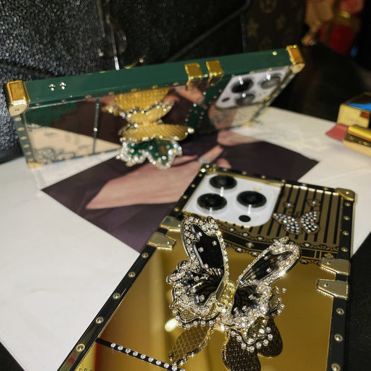 💥Creative Bling Glitter Phone Case with 3D Butterfly
