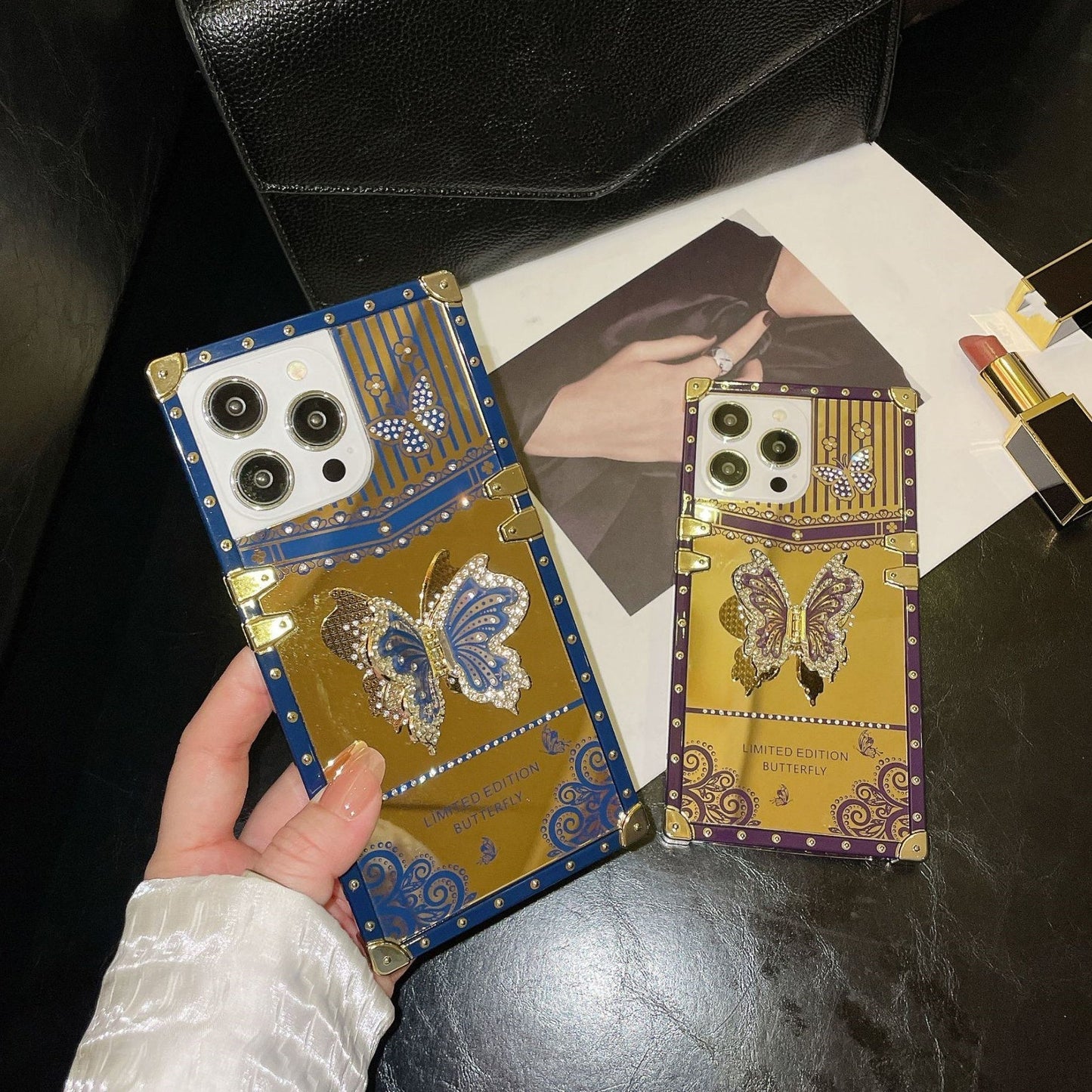 💥Creative Bling Glitter Phone Case with 3D Butterfly