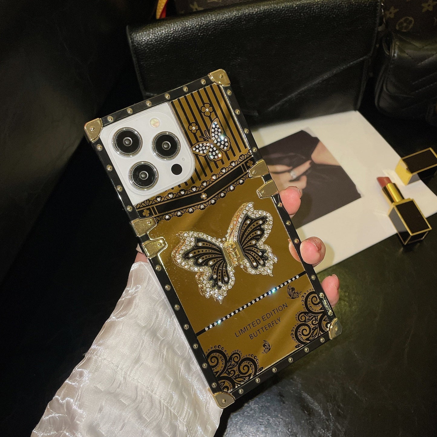 💥Creative Bling Glitter Phone Case with 3D Butterfly