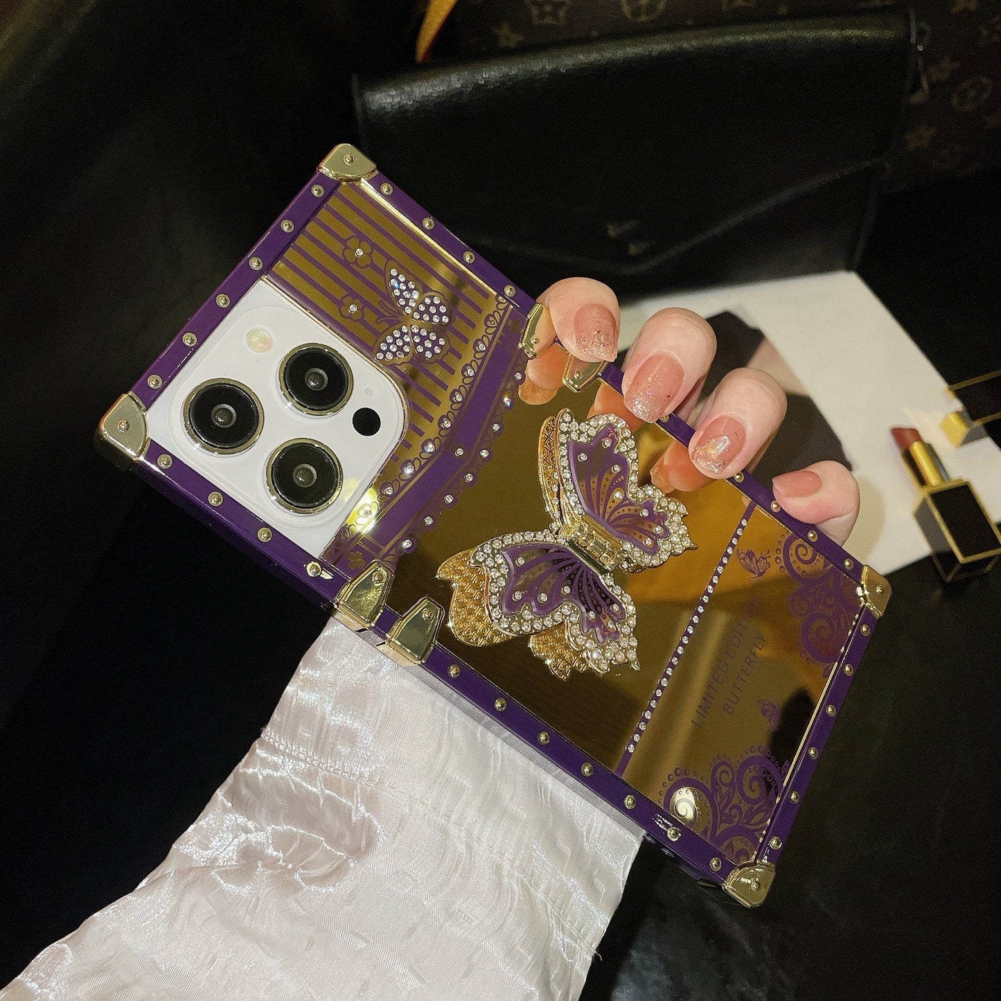 💥Creative Bling Glitter Phone Case with 3D Butterfly