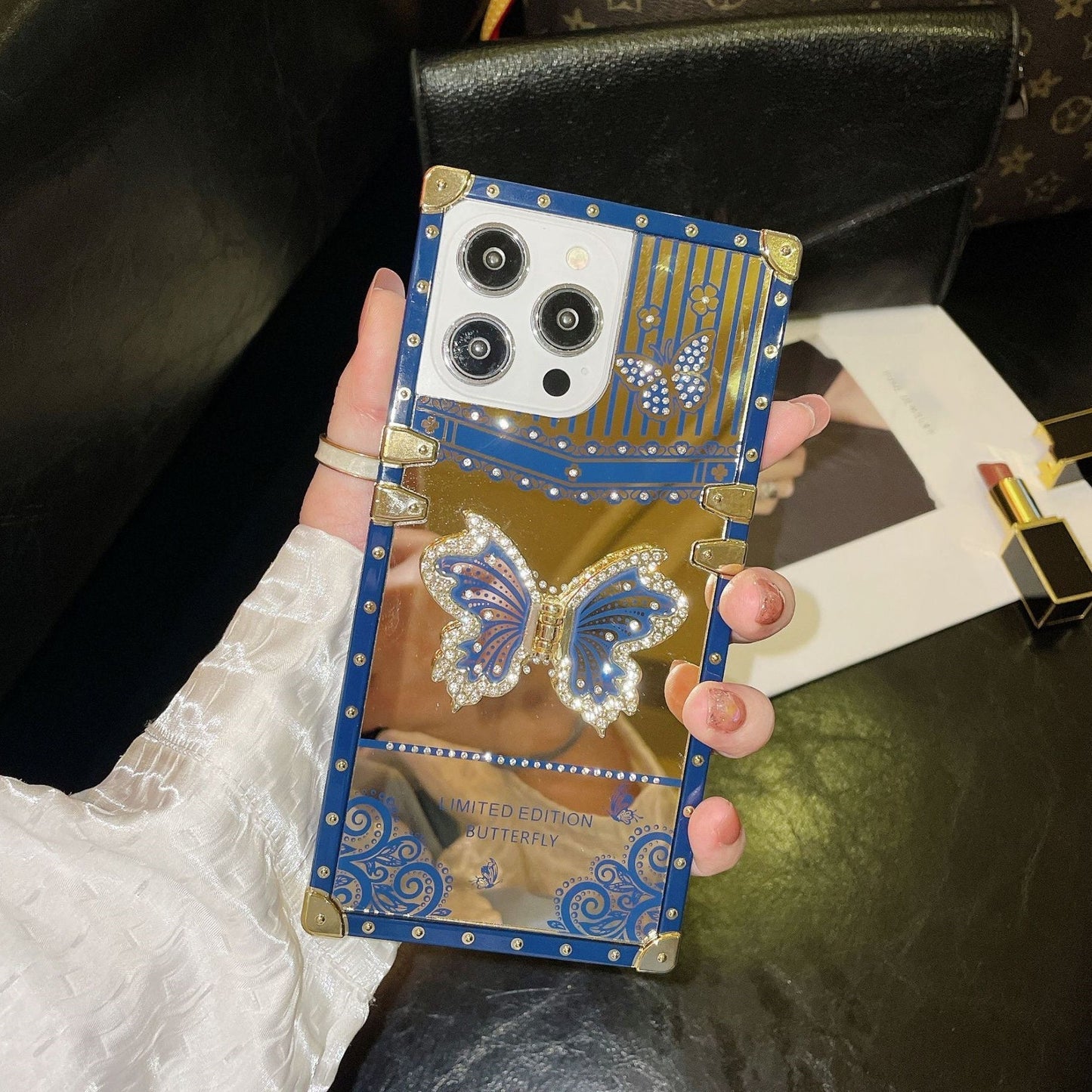 💥Creative Bling Glitter Phone Case with 3D Butterfly