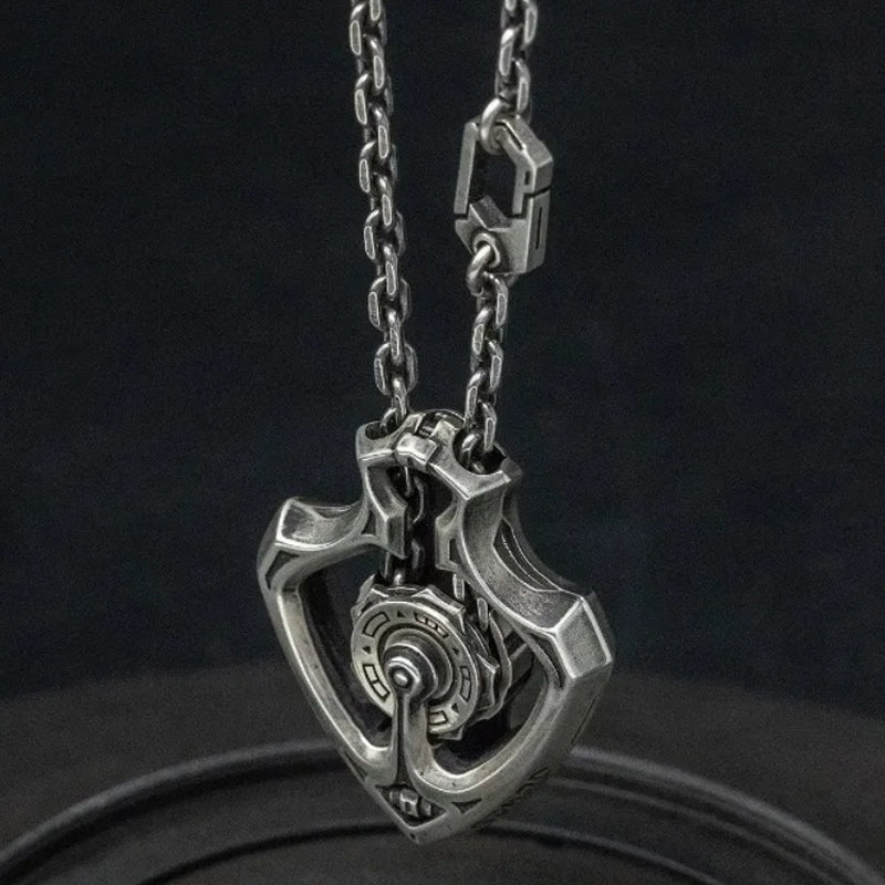 Mechanical Rotating Gear Retro Punk Necklace