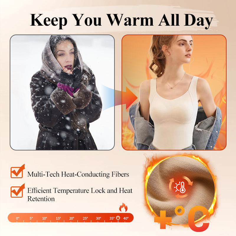 💖Christmas Sale -49% OFF🎅Thickened Warm Tank Top with Shelf Bra