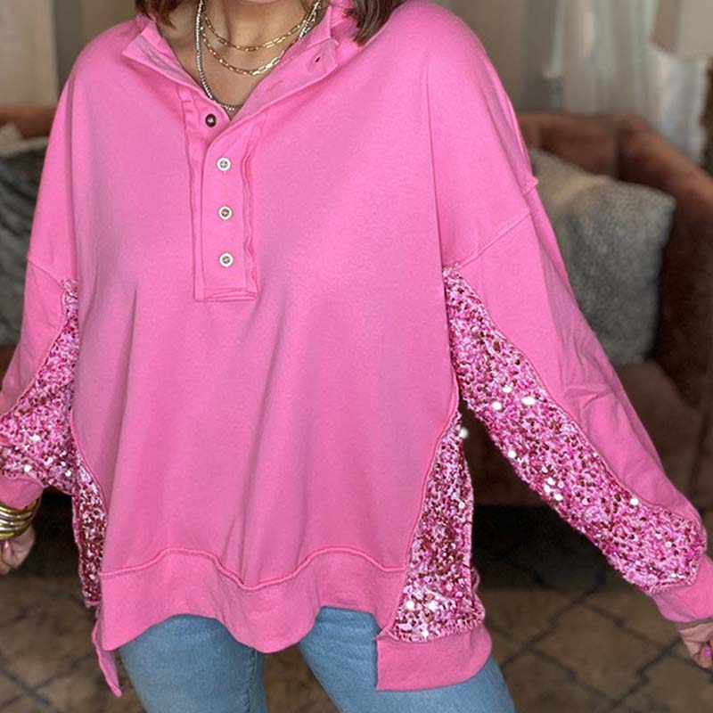 Women's Sequins Patch Sweatshirt