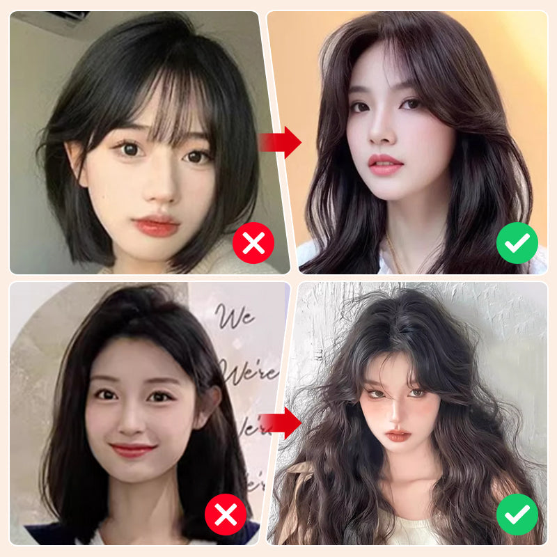 💖Hot Sales 50% OFF🤩Women's Gradient Long Wavy Hair Wig, One-Piece with Adjustable Fit💁