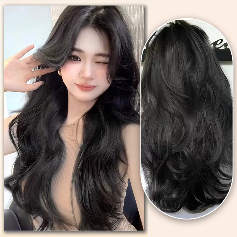 💖Hot Sales 50% OFF🤩Women's Gradient Long Wavy Hair Wig, One-Piece with Adjustable Fit💁