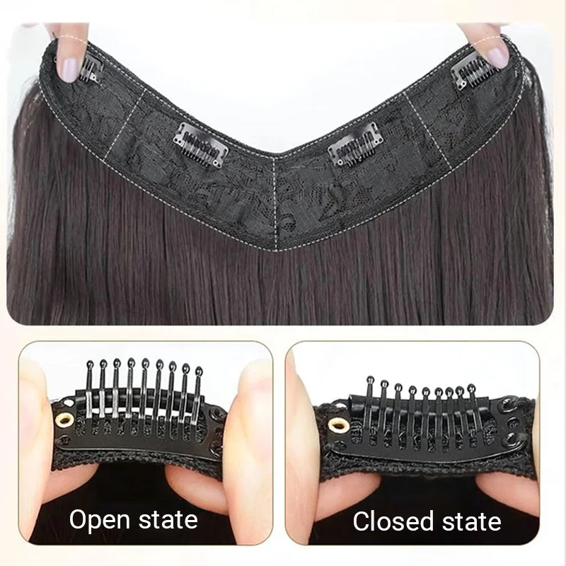 💖Hot Sales 50% OFF🤩Women's Gradient Long Wavy Hair Wig, One-Piece with Adjustable Fit💁