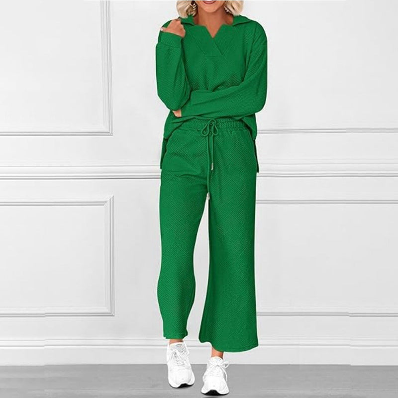 🌸New Arrival 50%OFF💖Women’s 2-Piece V-Neck Lounge Set with Pockets