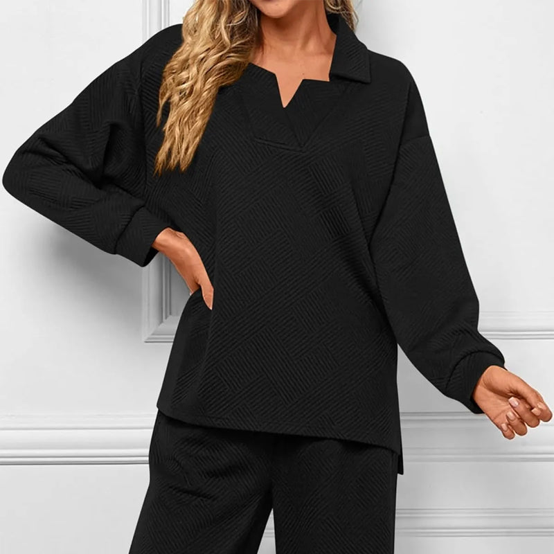 🌸New Arrival 50%OFF💖Women’s 2-Piece V-Neck Lounge Set with Pockets