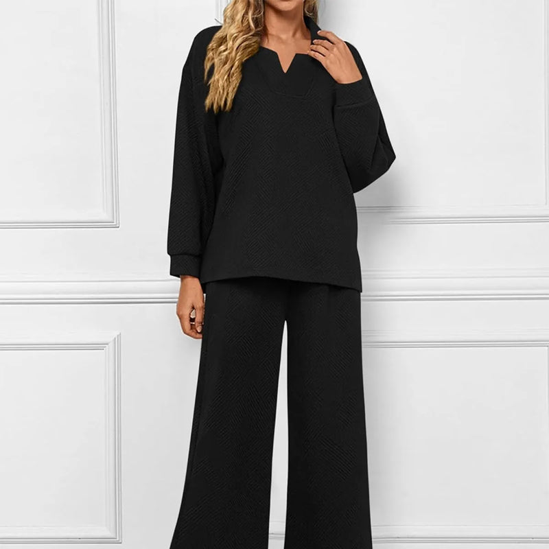 🌸New Arrival 50%OFF💖Women’s 2-Piece V-Neck Lounge Set with Pockets