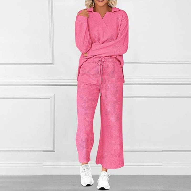 🌸New Arrival 50%OFF💖Women’s 2-Piece V-Neck Lounge Set with Pockets