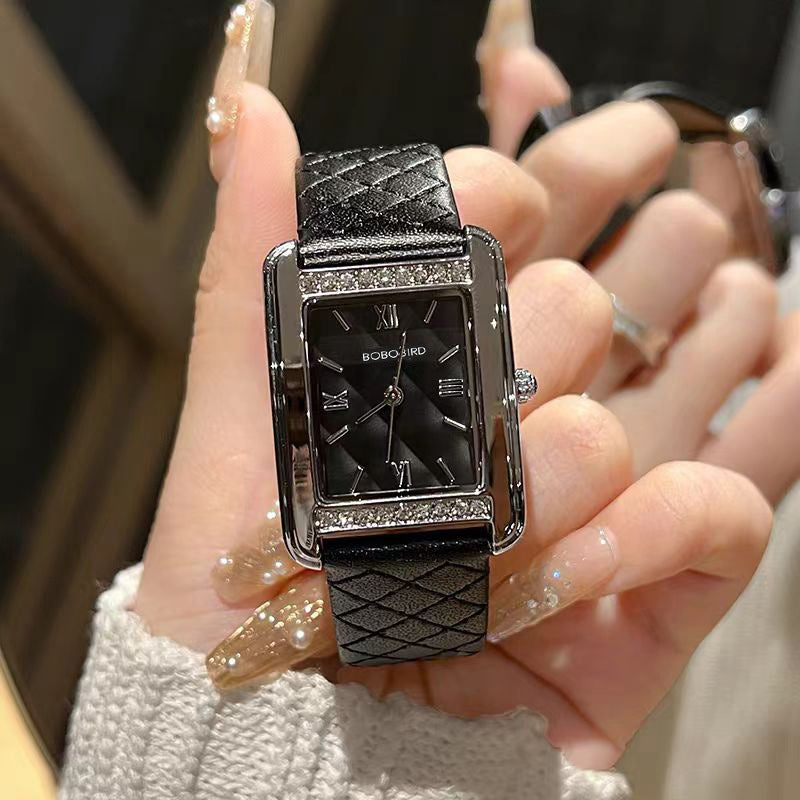 Women's Waterproof Rhinestones Rectangle Watch