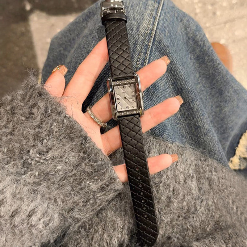 Women's Waterproof Rhinestones Rectangle Watch