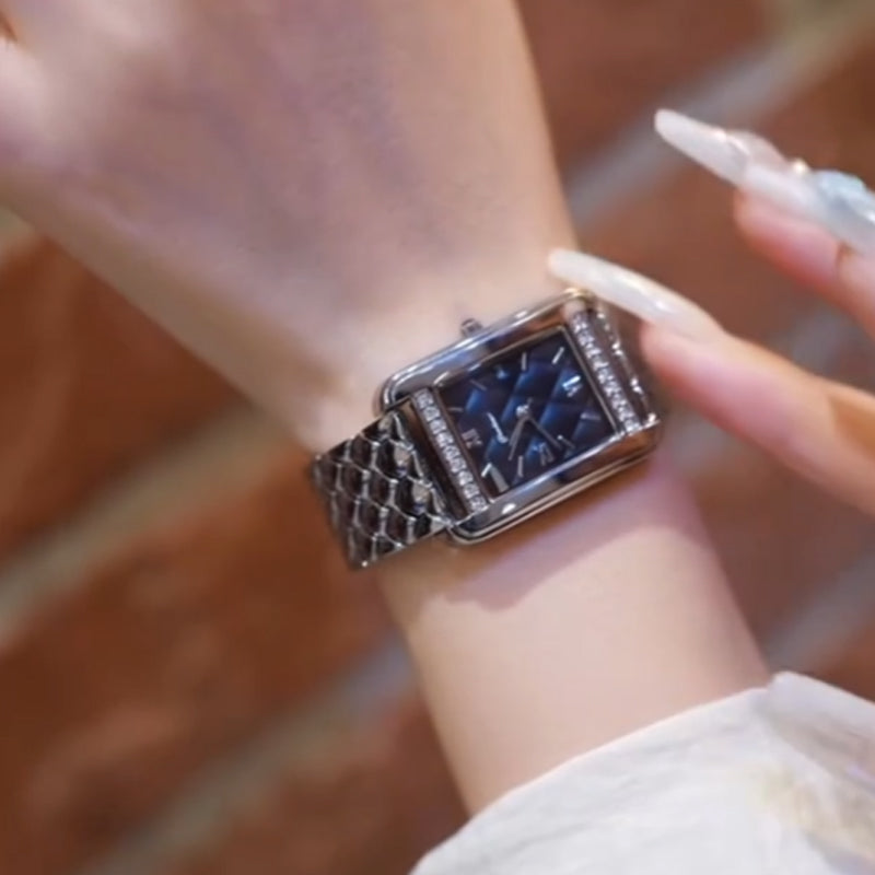 Women's Waterproof Rhinestones Rectangle Watch